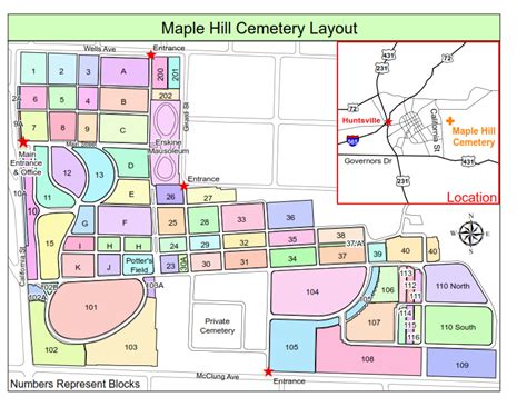 Our Locations. . Maple hill cemetery plot map